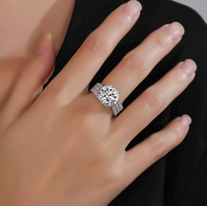 Bague en Moissanite 10 carats, style Destin des <span class=keywords><strong>Trois</strong></span> Vies, en argent sterling – Offre Spéciale - Product Image 3