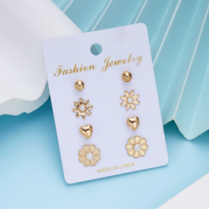 Vendita calda Boho stile cerchio orecchini di tendenza lampadario fiore foglia di cristallo borchie per ragazze in lega all'ingrosso - Product Image 2