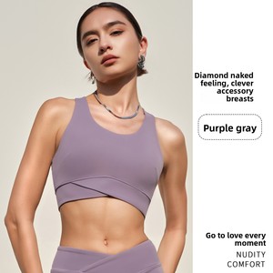 Ensemble <span class=keywords><strong>de</strong></span> tenues <span class=keywords><strong>de</strong></span> <span class=keywords><strong>tennis</strong></span> pour femmes <span class=keywords><strong>de</strong></span> haute qualité en gros soutien-gorge <span class=keywords><strong>de</strong></span> sport col en U respirant détachable Yoga Fitness débardeur avant court pour - Product Image 6