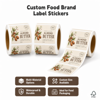 Étiquettes personnalisées holographiques autocollantes résistantes, imperméables, réutilisables, écologiques pour pots de snacks, épices, confitures, sauces, miel, aliments en conserve, en rouleau