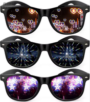 Lunettes de Diffraction Ultime pour Spectacles Lumineux, Effet Prisme 3D, Style Caleidoscope Arc-en-ciel EDM, Lunettes de Soleil pour Fêtes Rave