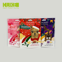 500g 1kg 2kg pochette debout biodégradable personnalisée sac Kraft à fermeture éclair chat chien sac d'emballage alimentaire pour animaux de compagnie