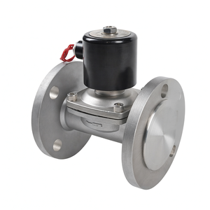 Vanne solénoïde à eau à gaz en acier inoxydable de 6 pouces 220 volts avec bride - Product Image 2