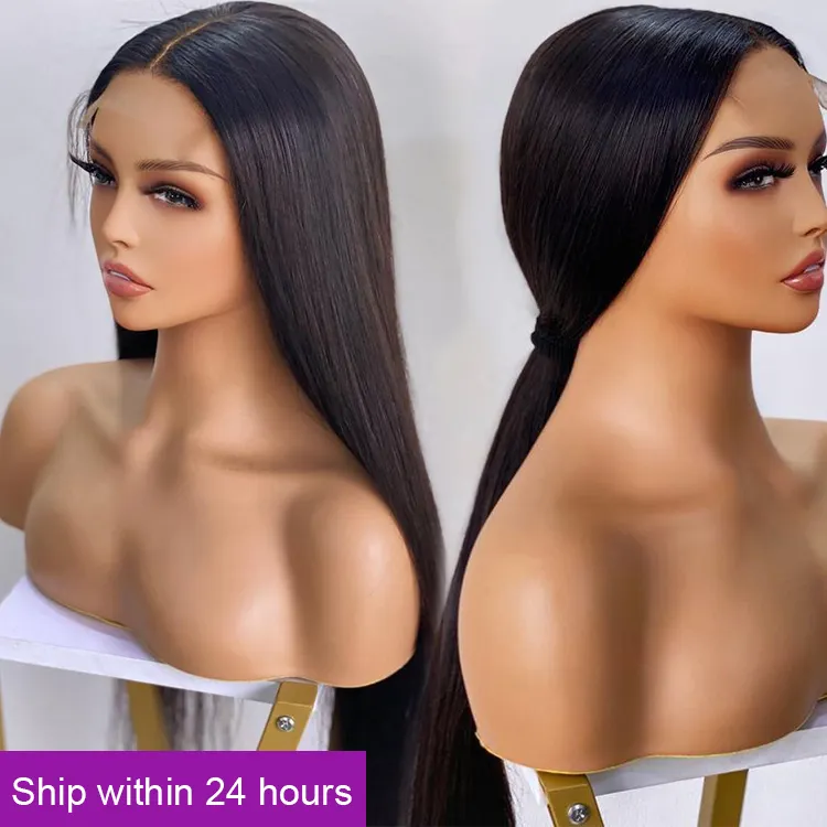 40 Inch 12A Grade Real Virgin Human Hair Wig Vendors 13X6 Raw Cambodian Human Hair Hd Lace Front Wig