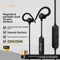 Écouteurs sans fil intra-auriculaires à crochet d'oreille avec subwoofer, commande vocale magnétique, étanchéité IPX8, autonomie de 5 à 10 heures, pour le sport