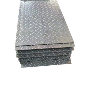 SS400 Q235 Q345 HR Placa a cuadros de acero al carbono laminada en caliente Patrón de gota de lágrima Hojas de placa de cuadros galvanizadas - Product Image 1