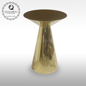 <span class=keywords><strong>Bar</strong></span> transportable en métal doré, table ronde, en acier, de luxe, pour mariage - Product Image 2