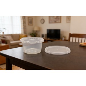 Bol polyvalent transparent en PP de 365 ml, petit format, tasse en plastique portable pour sauces à emporter et dégustation de desserts - Product Image 4