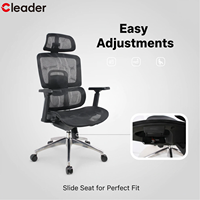Chaise de bureau de direction de luxe réglable avec dossier, design moderne, ergonomique, pivotante, en tissu, avec support lombaire ajustable
