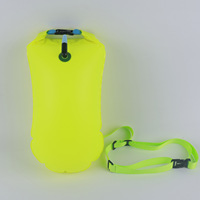Bouée de sécurité et sac étanche pour la natation en eau libre, les triathlètes, le kayak – Flotteur visible pour entraînement sûr en PVC, 15 litres, bouées de piscine