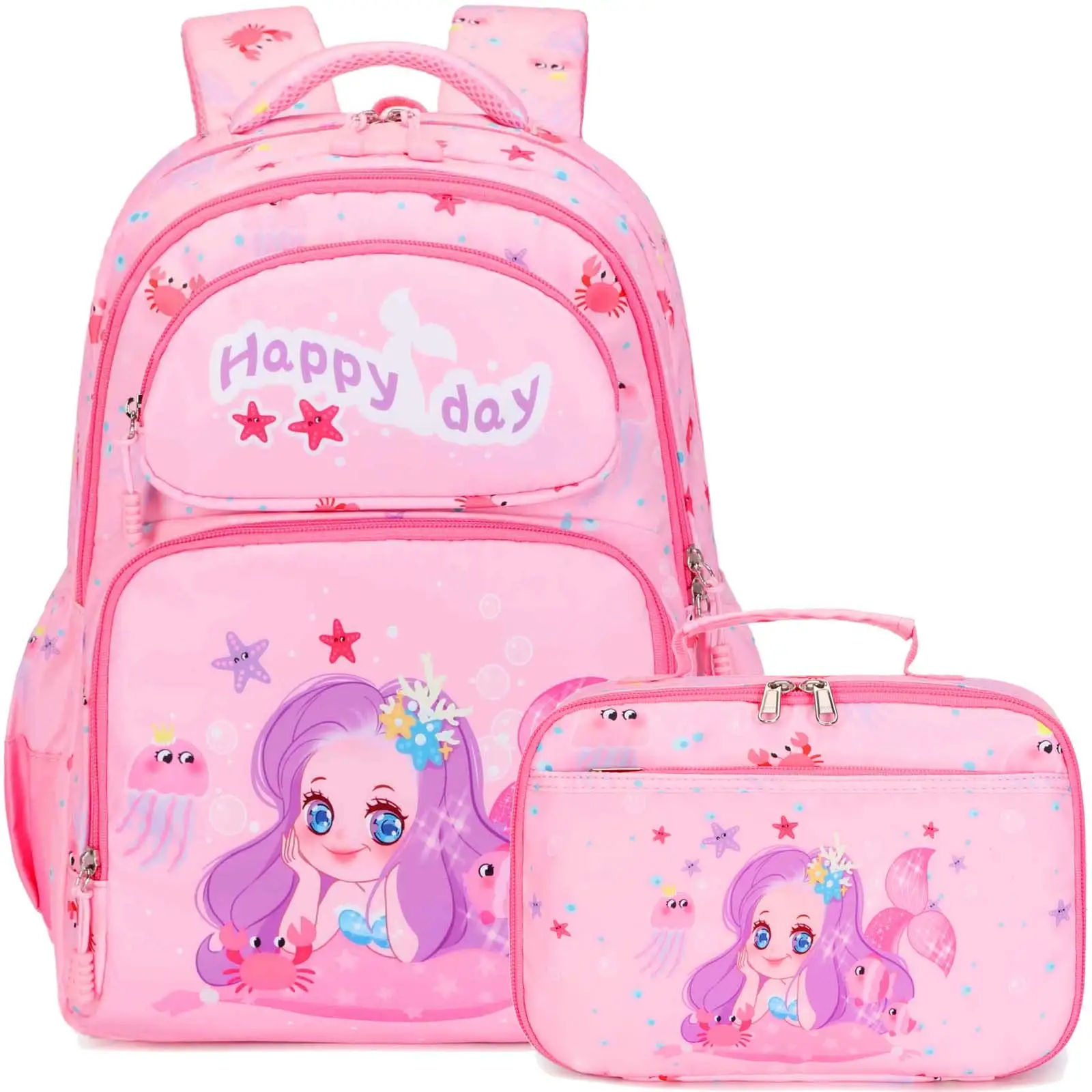Школьная сумка для девочек 3 в 1 рюкзак с единорогом сумка для девочек водонепроницаемый рюкзак с тележкой школьная сумка