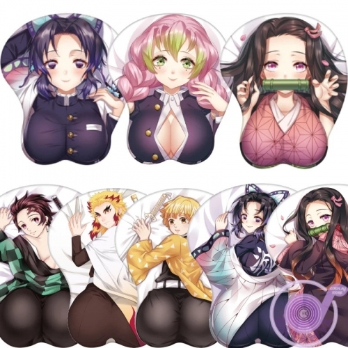 Custom Anime 3D Wrist Rest Ass Mousepad Soft and Comfortable Silicone Wrist Ergonomic Mouse Pad With PU Non-Slip Base