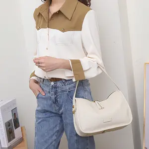 Borsa in pelle giovane donna design moda due tipi catene borse da donna