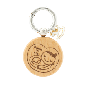 Porte-clés en bois écologique personnalisé, fait main, cadeau promotionnel DIY - Product Image 1