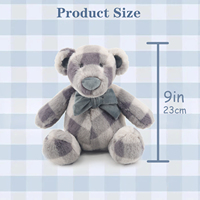 Ours en peluche gris doux 9 pouces grand animal en peluche gris pour petite amie enfants petit ami adolescents