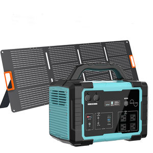 Màu Xanh Sắt Người Đàn Ông 1000W + 200Wsolar Bảng Điều Khiển Máy Phát Điện Di Động Với Năng Lượng Mặt Trời Phổ Cắm Hiển Thị Kỹ Thuật Số + Đa-Chế Độ Sạc - Product Image 1