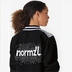 Tùy Chỉnh Ấm Lên Áo Khoác Thanh Niên Rhinestone Pha Lê Khiêu Vũ Bộ Đồ Thể Thao Thăng Hoa Cổ Vũ Ấm Lên Áo Khoác - Product Image 1