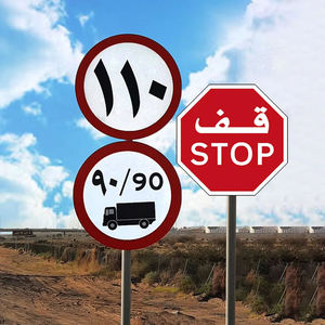 Circulaire d'un diamètre de 31.4 pouces, panneau de signalisation en aluminium réfléchissant, panneau d'avertissement de sécurité routière en aluminium pour rues - Product Image 4