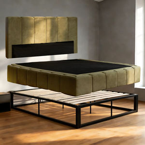 Современная компактная кровать-трансформер с обивкой из ткани и металлическим каркасом, не требующим сборки инструментами - Product Image 1