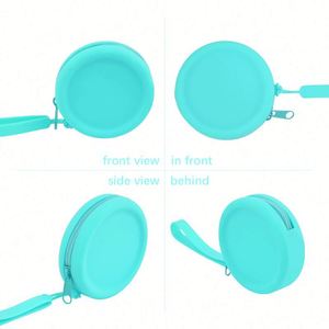 New Arrival Eco Friendly Fashion High Quality Silicone Coin Purse Mini Waterproof Zippered <b>Wrist</b> <b>Strap</b> Unisex for Daily Use - Product Image 5