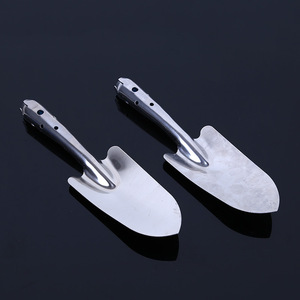 Mini Stainless Steel Gardening Trowel Spoon Shaped For Home Planting And Digging Silver Color With Straight Handle - Product Image 2