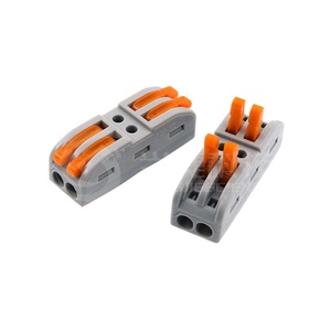 NUEVO Terminal de Conexión Rápida <span class=keywords><strong>2</strong></span> en <span class=keywords><strong>2</strong></span> Salidas, Conector de Cable Multifuncional Tipo Empuje, Unión a Tope, Divisor de Dos Posiciones - Product Image 1