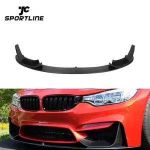 JCSPORTLINE Spoiler Bibir Depan Serat Karbon, Gaya P F32 F33 untuk BMW F32 F33 M4 420i 428i 435i