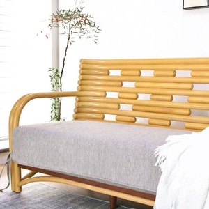 Indonesia importato genuino agata rattan in legno massello di teak panno completo soggiorno divano - Product Image 5