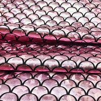 Tissu de danse à paillettes MINGMAO, 100% polyester, impression feuille métallisée, tissu à paillettes personnalisé, tissu à paillettes effet écailles de poisson