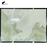Dalles d'onyx vert naturel Tostone 20 mm durables, exquises et étanches pour plans de travail modernes, murs, tables, baignoires, extérieur, chambre et cuisine