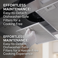 Campana extractora de cocina en forma de T de aluminio de 90 cm con filtro táctil y deportivo, chimenea de cocina, campana extractora con ventilación