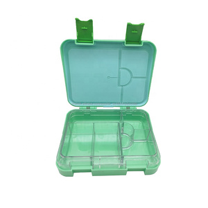 <span class=keywords><strong>Micro</strong></span>-<span class=keywords><strong>ondable</strong></span> de préparation de repas en plastique Vert 6 compartiments école enfants bento boîte à lunch - Product Image 1