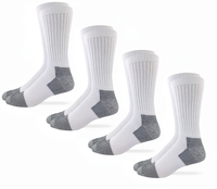 Chaussettes de sport pour hommes, renforcées à la cheville et aux orteils, tricot côtelé respirant, confortables et amorties pour la course et l'entraînement