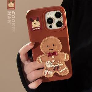 Coque de té<span class=keywords><strong>l</strong></span>éphone ShanHai Classic Retro Cute Christmas Gingerbread Man Stand pour iPhone 17 Apple 16 Compatible avec 14/15 Pro Max - Product Image 3