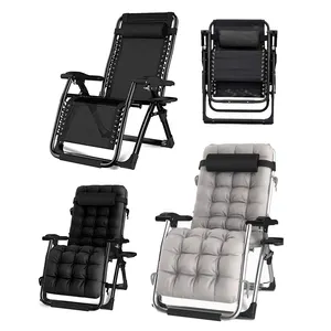 Zero Gravity – Chaise inclinable pour Patio, Chaise pliante Portable avec support de tasse à coussin doux détachable