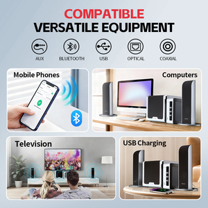 نظام سماعات احترافي FC361BT لاسلكي بتقنية البلوتوث 5.3، مصنوع من البلاستيك، بقناة <span class=keywords><strong>2.1</strong></span> وصوت عالي الدقة مع مضخم صوت منفصل لألعاب الكمبيوتر - Product Image 6