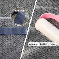 Best Selling 63x105cm Large Size Custom logo Thick Hair Towel Wrap Drying Towels Microfiber Hair Towel