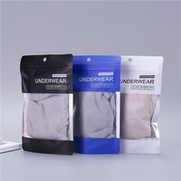 UniOne – Sacs en plastique réutilisables personnalisés avec logo pour sous-vêtements, pochettes à fermeture éclair verticales pour vêtements avec fenêtre transparente
