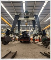 Grue portique mobile réglable 500 kg 1T 2T sans rail avec roues pivotantes homologuée CE pour atelier de réparation