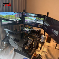 Simulateur profil aluminium volant personnalisé Cockpit simulateur de jeu de conduite superbe Cockpit avec vraie chaise course