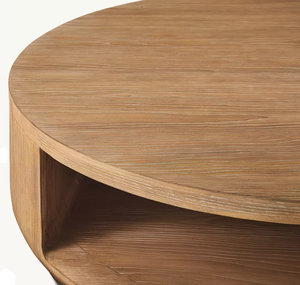 Mesa de Centro Redonda Abierta Móvil Decorativa Moderna Clásica de Madera para Sala de Estar, Muebles para el Hogar, Marca RH OEM CIRO - Product Image 6