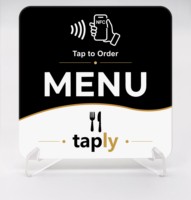 Carte NFC d'avis et de menu, autocollant NFC Ntag215, Google Review, carte NFC acrylique 13.56MHz RFID avec code QR