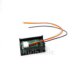 0.56 inç LED dijital voltmetre özelleştirilebilir çizgi DC 0-100V ters bağlantı koruma kırmızı ekran üç telli DC voltmetre