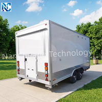 Camion de restauration carré SL-6Z en fibre de verre et aluminium avec plusieurs fenêtres de vente pour servir quatre lignes simultanément