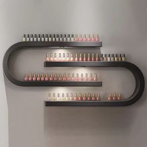 Étagère murale en bois blanc pour vernis à ongles, salon de beauté moderne - Product Image 6