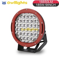 Nouvelle Lampe LED de Camion 2025 à Haute Luminosité 16650lm 185W 9 pouces, Phare de Travail LED Étanche IP68 à Faisceau Spot et Diffuse pour 4x4 Tout-terrain