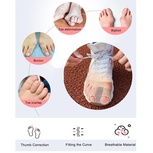 Séparateurs d'orteils d'oignon pour les orteils qui se chevauchent femmes hommes, entretoises d'orteils en gel <span class=keywords><strong>correcteur</strong></span> d'oignon avec 2 boucles, redresseur d'<span class=keywords><strong>orteil</strong></span> en <span class=keywords><strong>marteau</strong></span> - Product Image 6