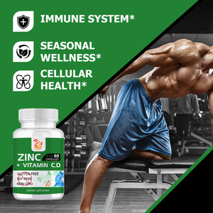 Cápsulas de Zinc, Vitamina C y D, Baya del Saúco, Sin Gluten, Sin Soya, para el Sistema Inmunológico, Bienestar Estacional y Salud Celular (OEM/ODM) - Product Image 3