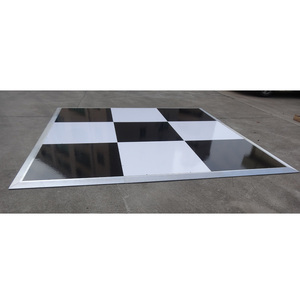 Pista de baile portátil, duradera, blanca y negra, de fácil instalación, para bodas - Product Image 1