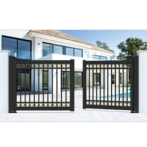 Puerta de jardín de cementerio de hierro forjado personalizada con motivos de cruz y ala de ángel para parques conmemorativos Puerta de jardín conmemorativo - Product Image 2